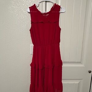 Chic Red Sleeveless Dress